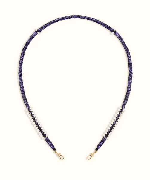 Marie Lichtenberg YG Purple Ica Mauli Cord 50 cm (Demi-fine 14k)