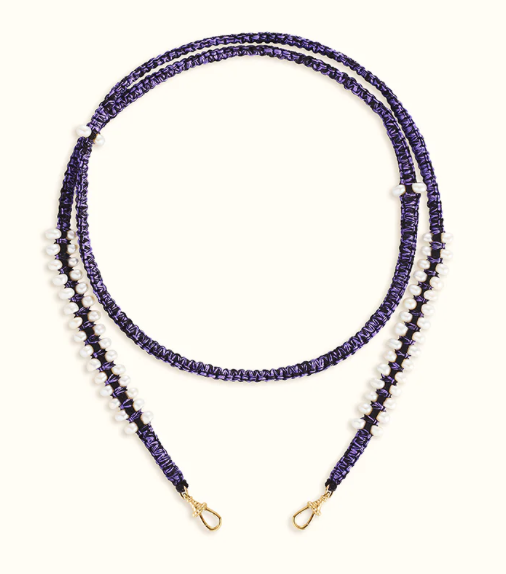 Marie Lichtenberg YG Purple Ica Mauli Cord 73 cm (Demi-fine 14k)