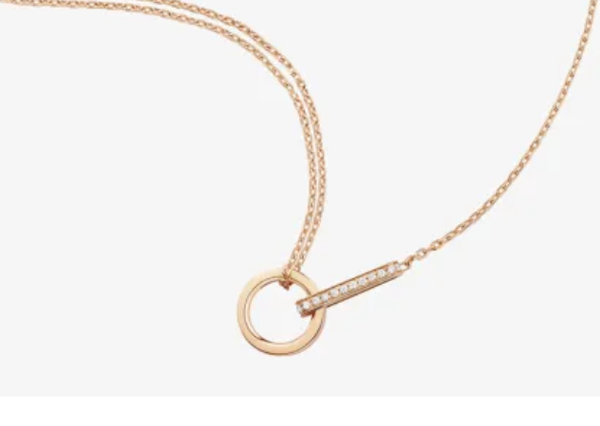 Repossi RG Berbere Module Pave Bar Pendant 0.12ct 18k