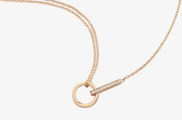 Repossi RG Berbere Module Pave Bar Pendant 0.12ct 18k