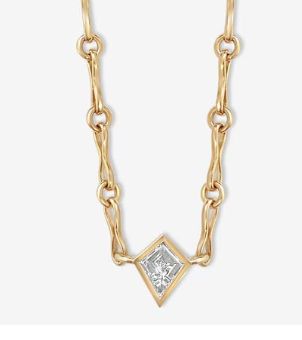 Azlee YG Kite Diamond Handmade Chain Necklace 0.27ct 18k
