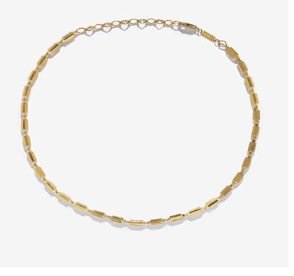 Azlee YG Gold Column Necklace 18k