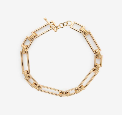 Azlee YG Deco Link Bracelet 18k