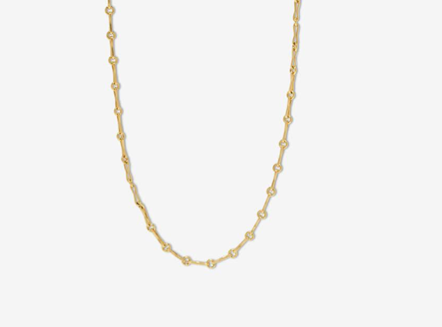 Azlee YG 32" Small Circle Link Handmade Chain 18k
