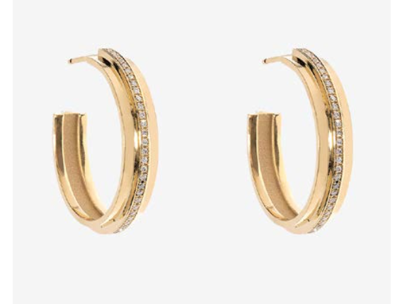 Azlee Staircase 3-Tier Diamond Hoops