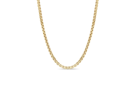 Zoe Chicco Large Box Chain Necklace