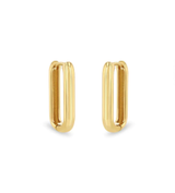 Zoe Chicco Large Thick Oval Hinged Hoops
