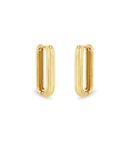 Zoe Chicco Large Thick Oval Hinged Hoops