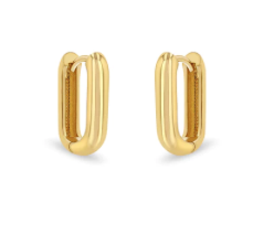 Zoe Chicco Medium Thick Oval Hinged Hoops