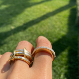 Anita Ko YG Single Row Galaxy Diamond Ring 0.56cts 18k