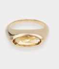By Pariah YG Orbit Pinky Ring / Citrine (Demi-fine 14k)