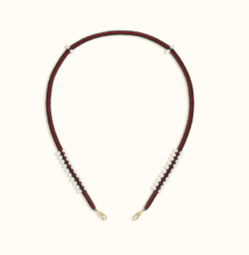 Marie Lichtenberg YG Burgundy Ica Mauli Cord 50 cm (Demi-fine 14k)