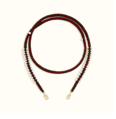 Marie Lichtenberg YG Burgundy Ica Mauli Cord 73 cm (Demi-fine 14k)