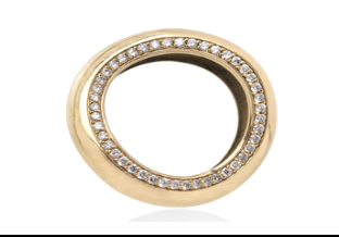 Rainbow K Illusion 1 Diamond Line Ring 0.6ct (Demi-fine 14k)