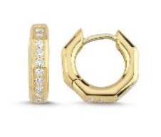 Ascher Medium Diamond Pave Bubble Hoops