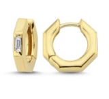 Ascher Small Diamond Baguette Bubble Hoops