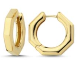 Ascher Large Plain Bubble Hoops