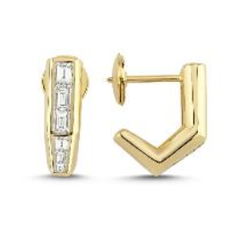 Ascher Diamond Baguette Bubble Callisto Earrings