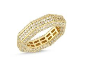 Ascher Diamond Pave Bubble Ring
