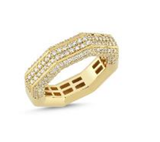 Ascher Diamond Pave Duo Bubble Ring