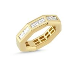 Ascher Diamond Baguette Bubble Ring