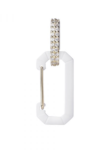Eera White Small Chiara Diamond Earring 0.17ct SS+18k