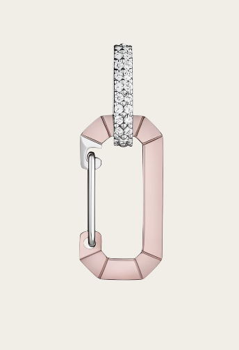 Eera Light Pink Small Chiara Metallic Diamond Earring