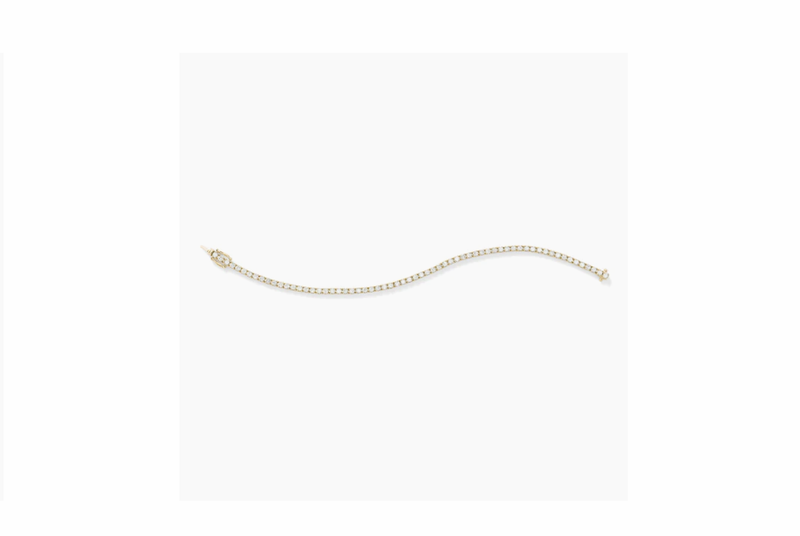 Eva Fehren Line 2mm Tennis Bracelet with White Diamonds 2.3ct 18k