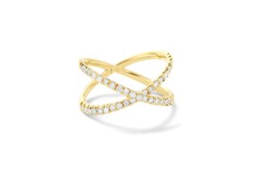 Eva Fehren Shorty Ring with White Diamonds 0.6ct 18k