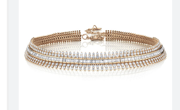 Shay RG Diamond Scales Choker 11.37cts 18k