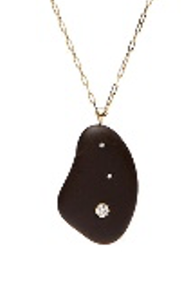 CVC Stones JOY Necklace / dark brown stone