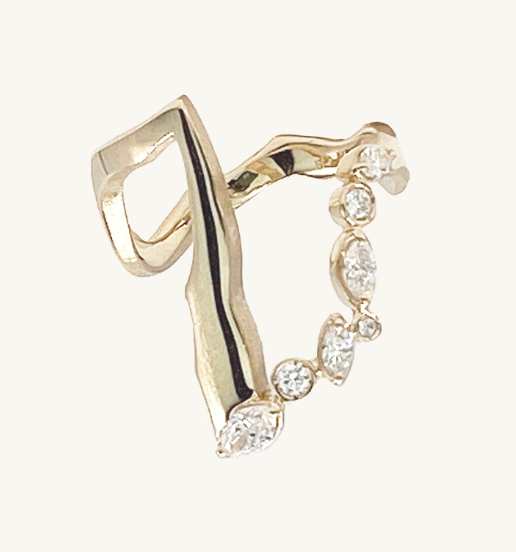 Milamore Kintsugi Float Diamond Victoria Ring