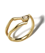 Milamore YG Kintsugi Single Diamond Ring I 0.08cts 18k
