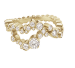 Sophie Bille Brahe YG Grand Splash Ring 0.98ct 18k