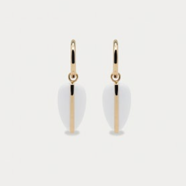 By Pariah Pebble Earrings with White Agate