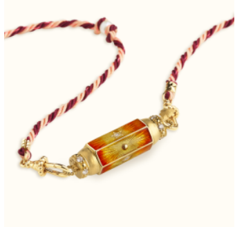 Marie Lichtenberg YG Baby Orange Baby Locket with Diamonds 0.26cts (Demi-fine 14k)
