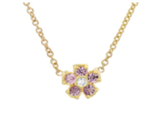 Jennifer Meyer Mini Pink Sapphire & Diamond Flower Necklace