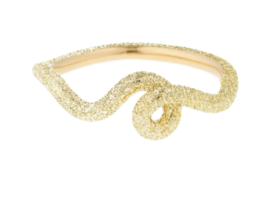Bea Bongiasca Wave Ring with Diamond Finish