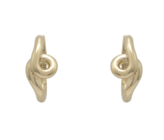 Bea Bongiasca Single Wave Hoops Earrings