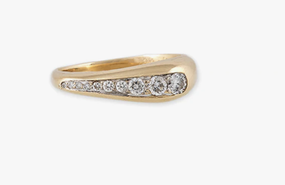 Jacquie Aiche Graduated Diamond Peaked Dome Ring