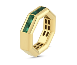 Ascher Emerald  Bubble Ring