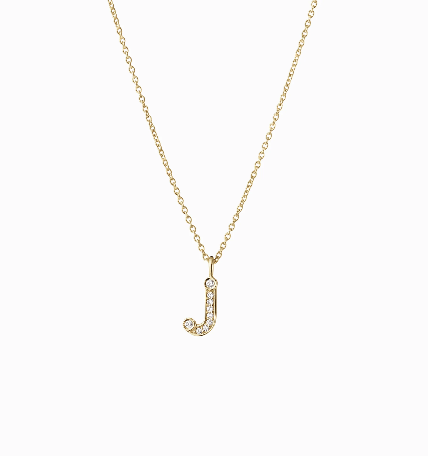 Sophie Bille Brahe Simple Letter J Necklace