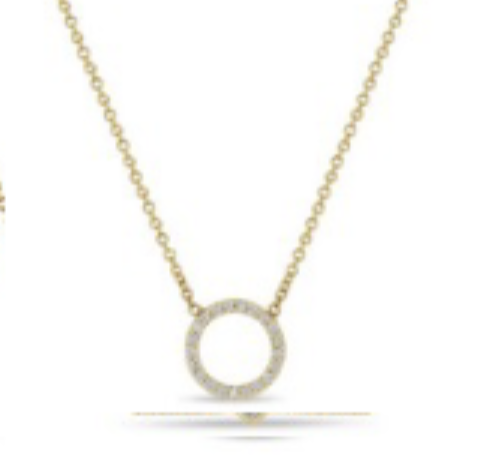 Zoe Chicco YG Diamond Nugget Necklace 0.03ct (Demi-Fine 14k)