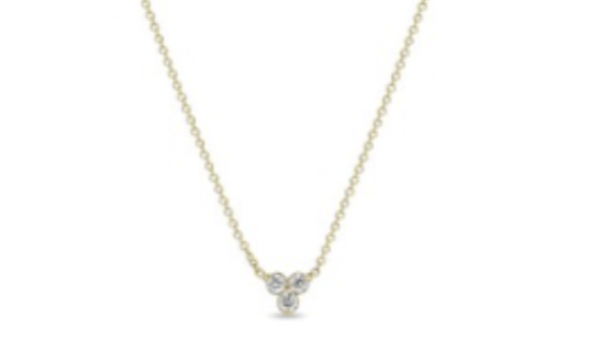 Zoe Chicco YG Diamond Trio Necklace 0.15ct (Demi-fine 14k)