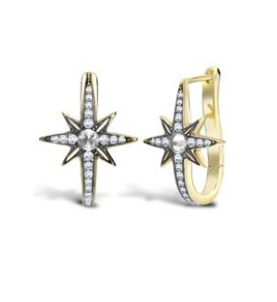 Venyx Black Rhodium Star Earrings