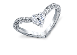 Shay Diamond Heart Chevron Pinky Ring