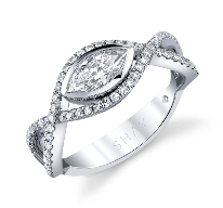 Shay Diamond Pave Marquise Vine Pinky Ring