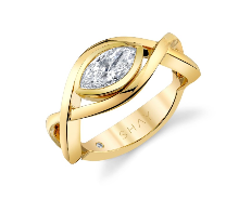Shay Diamond Marquise Vine Pinky Ring