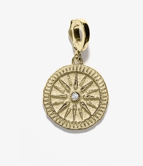 Azlee Small Sunburst Coin Charm