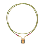 Marie Lichtenberg YG Heart Mini Scapular Necklace with Diamonds 0.28ct 18k